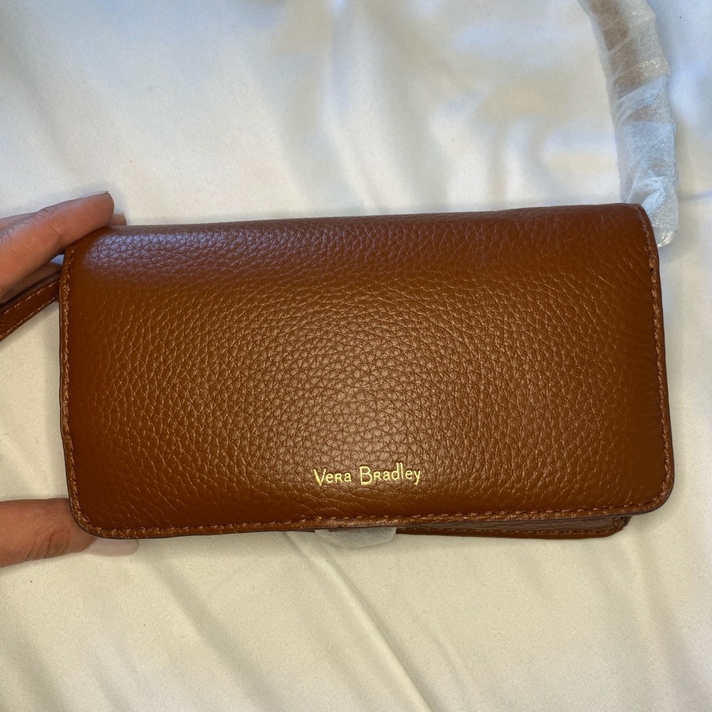Vera Bradley leather crossbody wallet